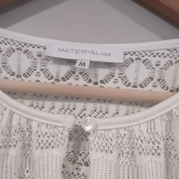 Women's White Lace Mini Dress Size Medium - Picture 3 of 3